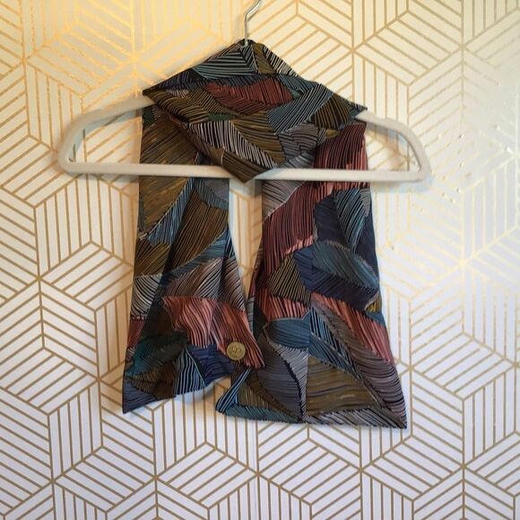 Adi Bakshi multicolored geometric style scarf, wrap. NWT - Picture 4 of 7